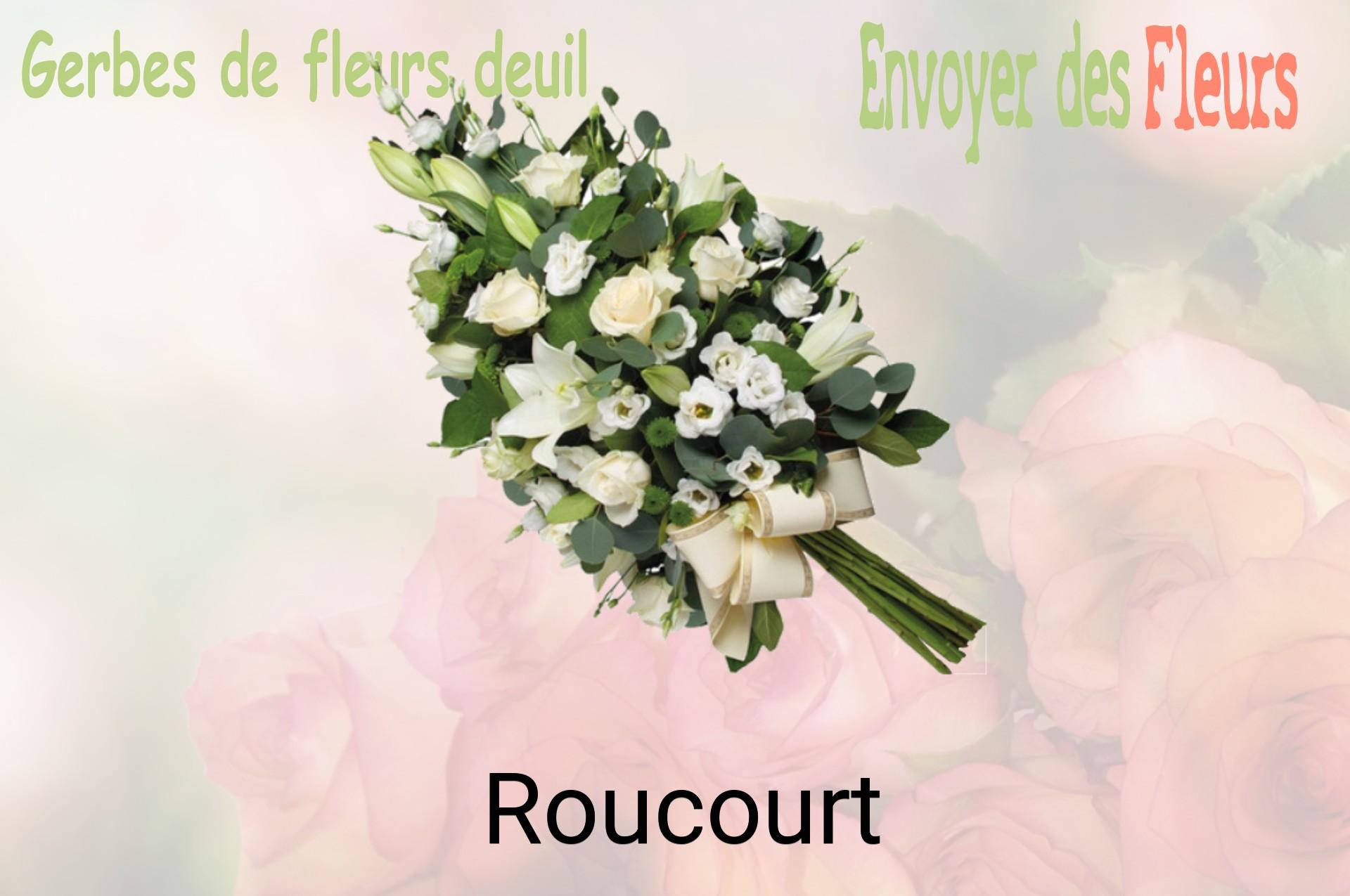 Gerbe de fleurs de deuil livrée à Roucourt